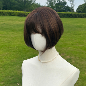 <span class=keywords><strong>2025</strong></span> bán buôn màu nâu sẫm lớp tổng hợp <span class=keywords><strong>Bob</strong></span> Tóc Ngắn Tóc giả với những tiếng nổ trông tự nhiên SM476 - Product Image 4