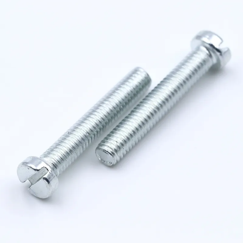 DIN 84 M2 M3 M4 M5 M6 Steel with White Zinc Plated Slotted Cheese Head Screws