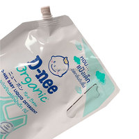 Pochette Doypack réutilisable à bec verseur, imprimée sur mesure, avec contenu recyclé, pour recharges de savon liquide et de lessive