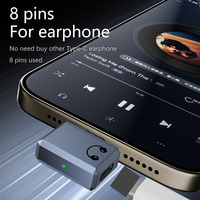 Adaptador de teléfono hembra de 8 pines a USB tipo C, interfaz de ordenador portátil tipo C conectada a cable de auriculares de 8 pines convertidor HIFI