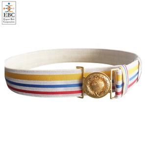 Ceinture de cérémonie en brocart vert argenté Feldbinde, boucle de ceinture, sash, tresse de taille, bordure Tressee, boucle en métal doré OEM, nylon/polyester - Product Image 2