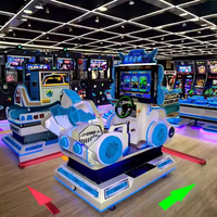 Máquina de Juego Arcade de Carreras Metálica que Funciona con Monedas para Niños - Simulador de Acción para 1 Jugador