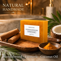 Jabón Exfoliante de Sándalo con Extracto de Sándalo y Aceite de Coco, Exfoliación Suave, Limpieza Profunda, Aroma Amaderado Cálido, OEM ODM 100g