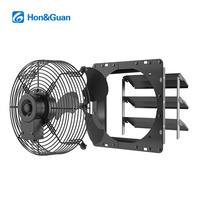 Ventilateur d'évacuation axial 300 mm 100-240 V avec volets anti-gravité, anti-rouille, anti-infiltration de poussière, pales en aluminium pour la ventilation agricole