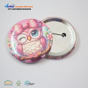 <strong>Metal</strong> <strong>Buttons</strong> Lapelpins Wholesale Custom Brand Logo Sublimation Printing Safety Lapel Tins for Bags and Backpacks - Product Image 1