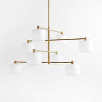 Yihao flambant neuf chambre salon galerie intérieur laiton verre dépoli nuances pendentif lustres lampes suspendues