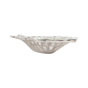 Plateau en aluminium en forme de feuille d'argent de haute qualité pour le décor de fête de mariage de maison de Restaurant d'Inde - Product Image 4