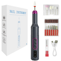 Perceuse à ongles électrique silencieuse haute vitesse, lime à ongles portable pour le retrait de l'acrylique et du gel, outil professionnel de manucure et pédicure