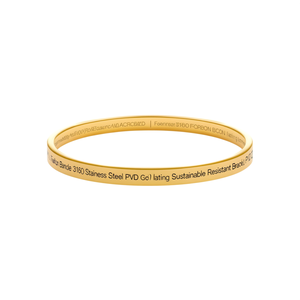 Fashion Bangle 316L Stainless Steel PVD Gold Plating Sustainable Resistant <b>Bracelet</b> - Product Image 2