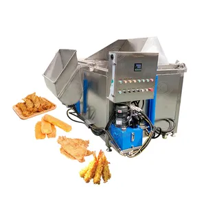 Hongqiang-freidora eléctrica de patatas fritas, máquina automática para freír alimentos, de Gas continuo