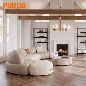 Puruo nordico italiano designer in vera pelle divano Coach braccio basso design retrò <span class=keywords><strong>Set</strong></span> di mobili da soggiorno <span class=keywords><strong>Set</strong></span> di divani - Product Image 2