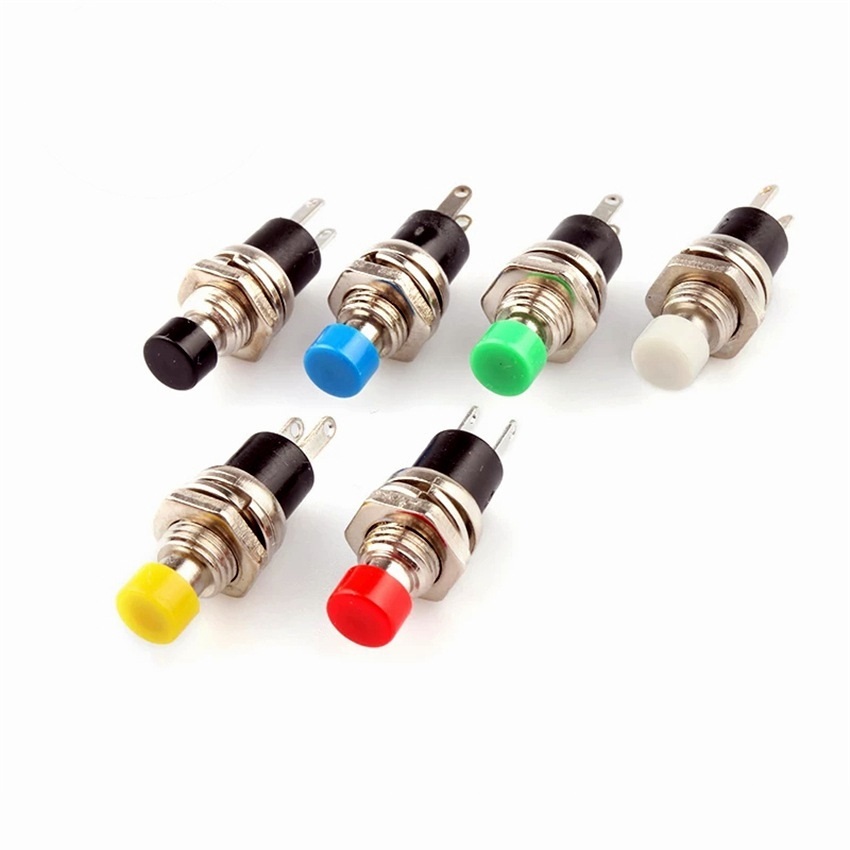 Micro <strong>Switch</strong> <strong>Momentary</strong> <strong>Push</strong> <strong>Button</strong> <strong>Switch</strong>, Self-Locking Thread, <strong>Panel</strong> <strong>Mount</strong>, 12mm/16mm/19mm/22mm