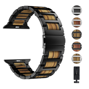 38mm 42mm 44mm 22mm personalizado impermeable de madera de Metal Smart <span class=keywords><strong>Watch</strong></span> banda <span class=keywords><strong>Correa</strong></span> <span class=keywords><strong>para</strong></span> <span class=keywords><strong>Apple</strong></span> <span class=keywords><strong>Watch</strong></span> - Product Image 4