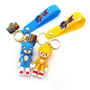 Vente en gros de <span class=keywords><strong>porte</strong></span>-clés en silicone <span class=keywords><strong>Sonic</strong></span> Mouse avec motif dessin animé pendentif sac cadeau enfant voiture <span class=keywords><strong>porte</strong></span>-clés 3D souple anime - Product Image 6