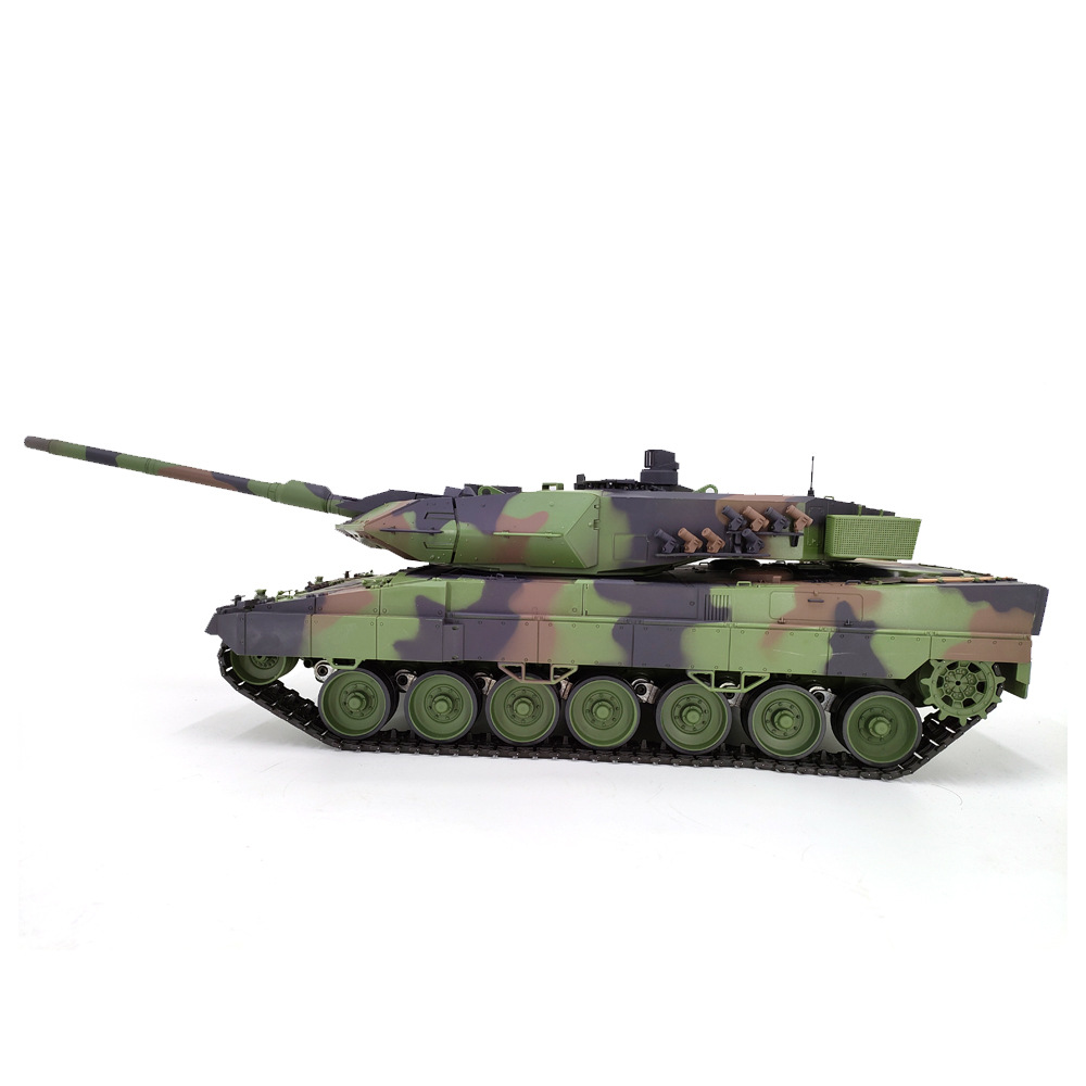 Heng Lange 3889 1:16 Duits Luipaard 2a6 Rc Tanks Hoofdgevechtstank Panzer Militair Voertuig 4X4 2.4Ghz Schieten Tankgevecht Speelgoed