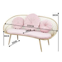 Nedeins — canapé de luxe en métal doré pour salon, fauteuil de mariage de Style nordique moderne pour chambre à coucher