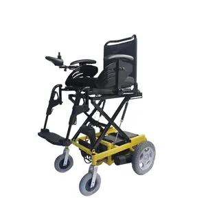 Rehabilitation Power Elevating Lift Up Seat Electric Wheelchair with Detachable Sideboard