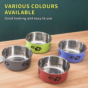 وعاء معدني معزول للكلاب مضاد للانزلاق مضاد للانزلاق ومضاد للانزلاق-أطباق للكلاب صغيرة متوسطة الحجم - Product Image 6