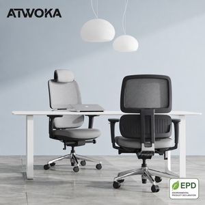 <span class=keywords><strong>Chaise</strong></span> <span class=keywords><strong>de</strong></span> <span class=keywords><strong>bureau</strong></span> durable certifiée EPD ATWOKA - Design pionnier 2026, sièges ergonomiques pour projets LEED - Product Image 1