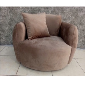 เก้าอี้นั่งเล่นทรงครึ่งวงกลม รุ่น Brown NGUYEN DECOR HC258 ทนทาน นั่งสบาย รับประกัน 1 ปี ดีไซน์ทันสมัย 3 ที่นั่ง โครงไม้พีแอลวูดจากเวียดนาม บุโฟม - Product Image 1