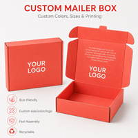 Boîte d'expédition pliante en carton ondulé recyclé avec logo personnalisé imprimé, boîte avion écologique, emballage d'expédition coloré pour vêtements