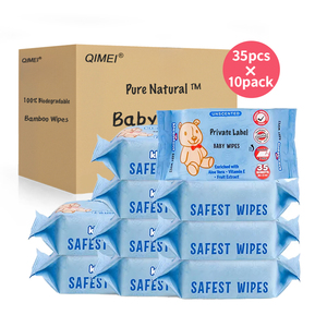 Lingettes pour bébé personnalisées à base d'eau, hypoallergéniques, sans parfum, biodégradables, lingettes pour couches 35 (paquet de 5, 175 lingettes au total) - Product Image 2