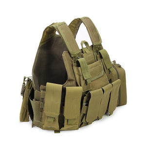 Gilet tattico da esterno canotta da 600D in tessuto <span class=keywords><strong>Oxford</strong></span> MOLLE mimetico gilet impermeabile da campo con chiusura a cerniera - Product Image 5