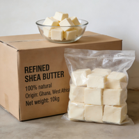 Beurre de karité africain naturel raffiné - 1 kg en vrac - Grade africain blanc ivoire, crème hydratante pure et biologique, adaptée aux peaux