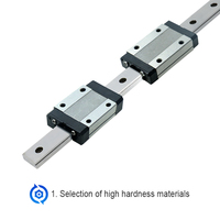 Rail de guidage linéaire miniature de haute précision HLTNC MGN/MGW 7 9 12 15, bloc coulissant de type C/H, rail de précision pour imprimante 3D CNC