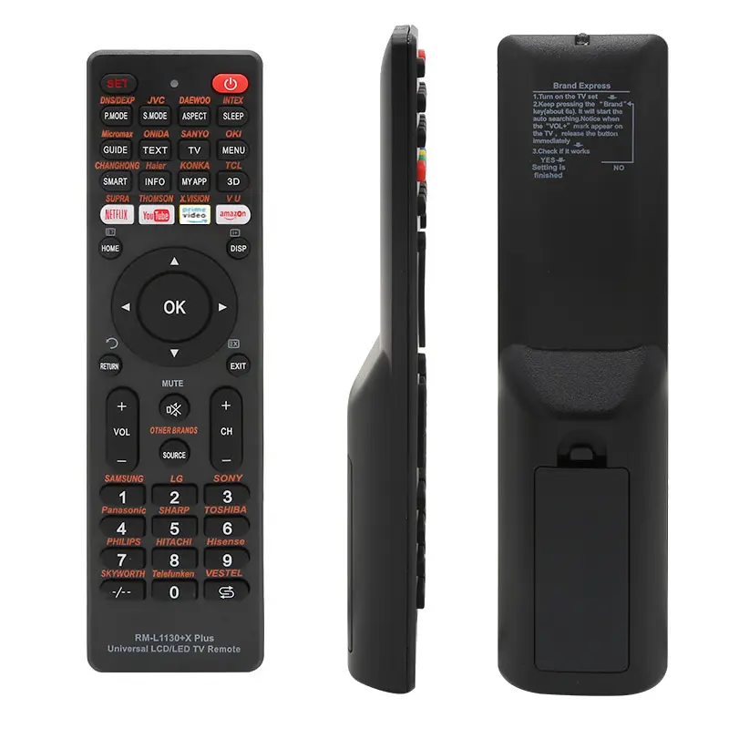 RM-L1130+X plus Universal Smart TV Remote Control for Samsung,LG,Sony,Philips,Sharp,Panasonic,TCL
