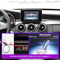 Adaptateur USB AUX portable pour voiture ZTUZAUTO, compatible avec le système Mercedes Benz NTG 5.0/5.1, convertisseur d'entrée/sortie audio, noir, ABS, Plug and Play