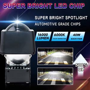 Phare Bi-LED K119 1,5 pouce 40W à lentille de projecteur, feux de brouillard et de conduite, étanche IP68, forme d'ampoule H4, 6000K, 12V - Product Image 6