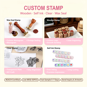 Tampons en caoutchouc transparents personnalisés à faible MOQ pour la création de cartes de vœux, la décoration et le scrapbooking DIY, l'artisanat - Product Image 2