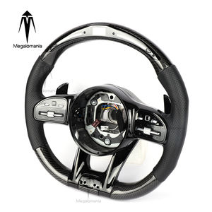 Volant en fibre de carbone avec éclairage LED compatible avec Mercedes Benz E63 S63 <span class=keywords><strong>AMG</strong></span> GLB GLA GLC <span class=keywords><strong>CL</strong></span> GL CLS CLA W220 W221 W222 W204 W205 W213 W212 - Product Image 3