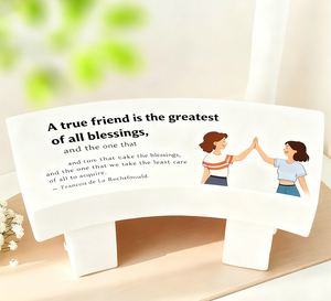 Plaque commémorative en résine personnalisable - Message/design gravable, thème familial, idéale pour la décoration intérieure - Product Image 3