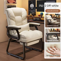 Fauteuil de bureau ergonomique en acier au carbone, confortable et inclinable, avec repose-pieds, idéal pour le salon et l'hôtellerie (vente en gros)