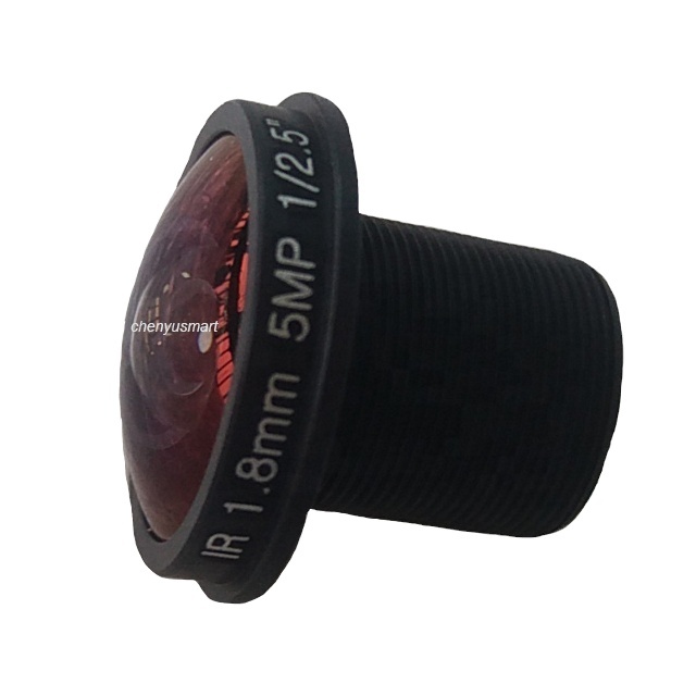1.8mm 5MP 180 Degree M12  Fisheye Lens for 360 Full View Cctv Camera Panoramic