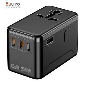 GaN Travel <b>Adapter</b> 200W Dual <b>Type</b> <b>C</b> PD Universal Plug Converter for International Use - Product Image 3
