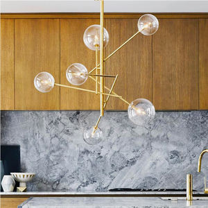 Sucette lustre en laiton couleur <span class=keywords><strong>globe</strong></span> en <span class=keywords><strong>verre</strong></span> clair G4 d'intérieur mode <span class=keywords><strong>suspension</strong></span> <span class=keywords><strong>pour</strong></span> le hall de l'hôtel hall chambres d'hôtel - Product Image 6