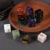 Nouveau dés en améthyste naturelle motif griffe de chat, design à angle droit, pour jeux de société et divertissement cartographique, avec fonction de secouage