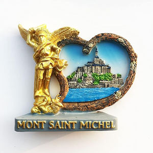 Weivista 3D Mont Saint-Michel Normandía <span class=keywords><strong>Francia</strong></span> Imán de nevera Colección artesanal de regalo de recuerdo - Product Image 3