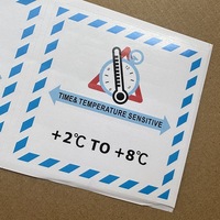 Étiquettes adhésives sensibles à la température pour avertissements d'expédition, autocollants pour la logistique de la chaîne du froid et les produits pharmaceutiques