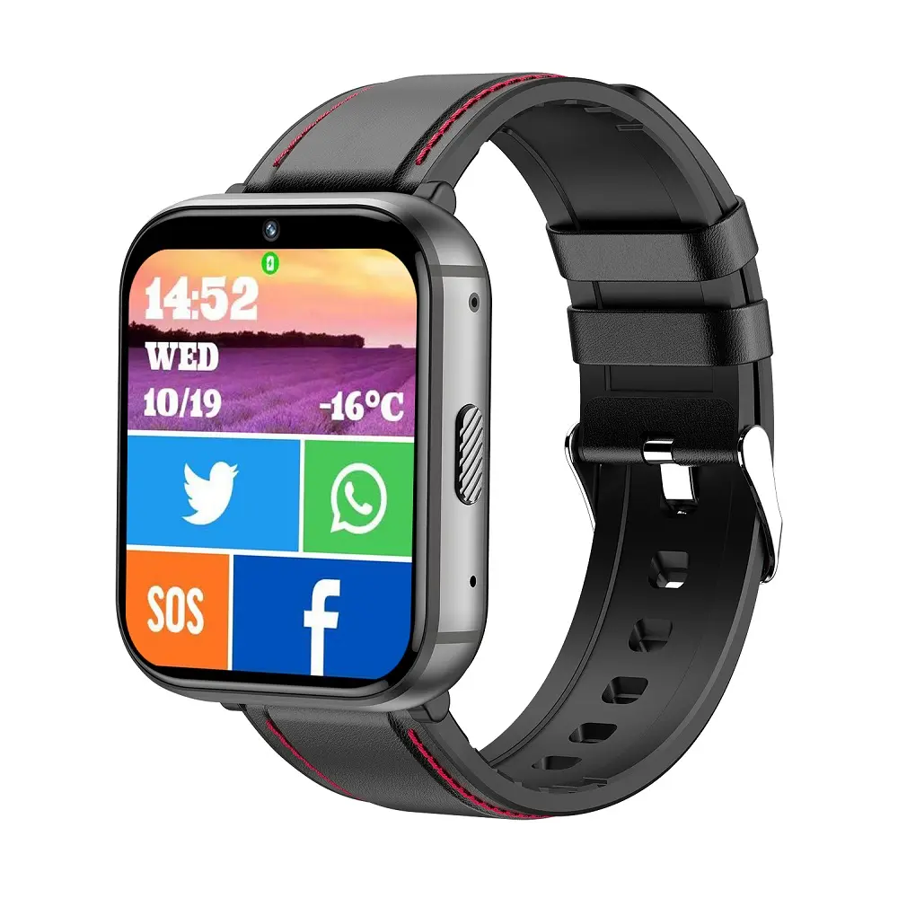 Relógio inteligente Android 4G 2023 com tela grande redonda completa de 2,08 polegadas com slot para cartão SIM 4GB RAM 64GB ROM WiFi GPS 4G Smart Watch Q668