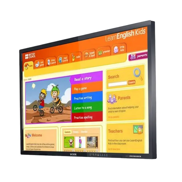 Built in Android Windows OS Interactive Boards for School 55 Inch Size LED Black LCD Notice Board Digital Blackboard Whiteboard