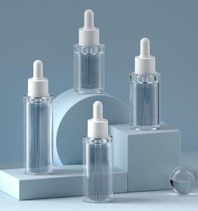 Tùy Chỉnh In Ấn Logo <span class=keywords><strong>20Ml</strong></span> 30Ml 40Ml 50Ml Nhựa Pet Vai Phẳng Chai Với Kính Pipette Cho Tóc Dầu - Product Image 2