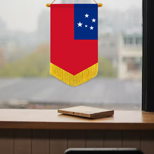 Banderas de Coche Miniatura de Samoa de 20x30cm al por Mayor, Decoración de Pared, Impresión Digital, Material Satinado, Pequeños Adornos, Accesorios de Exhibición - Product Image 1