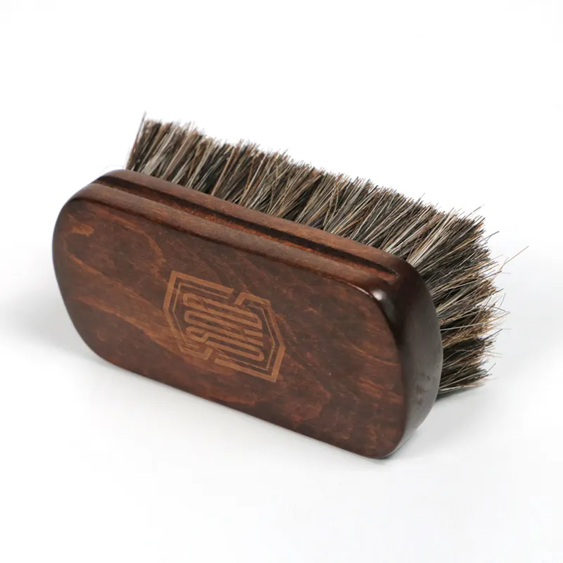 Car Cleaning Brush horse hair Solid wood soft brush for Boots Shoes & Other Leather Care