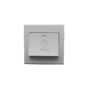 1 Gang Electric Door Bell Switch UK Standard Touch Bell Switch Hotel Electric Doorbell Door Bell Switch