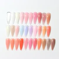 Extensions d'ongles non jaunes KNC 31 couleurs gel uv OEM marque privée gel dur rose acrylique UV LED Gel 30g échantillon gratuit