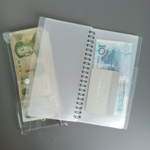Nueva Tendencia, Libreta Espiral Negra Portátil de Plástico Esmerilado con Bolsillo para Dinero, Kit de Finanzas con Sobres para Efectivo, Libreta de Presupuesto - Product Image 2